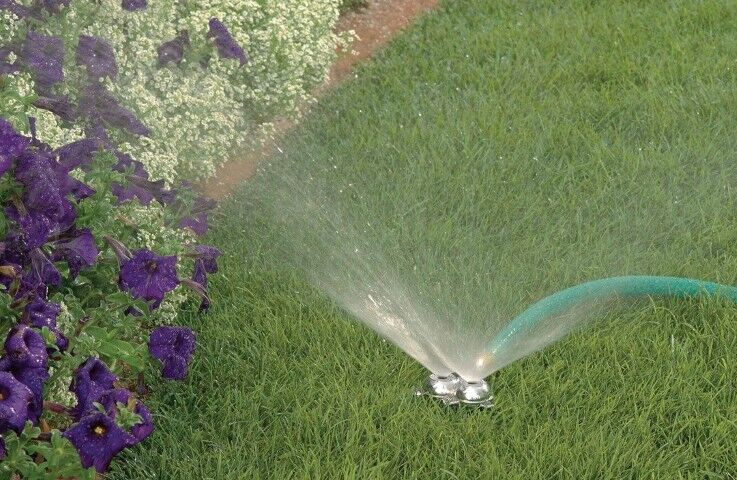 Orbit Twin Circle Zinc 360° Pattern Spot Sprinkler, 15-Ft