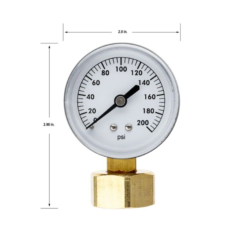 Orbit Water Pressure Gauge 200 PSI, 3/4-In FHT