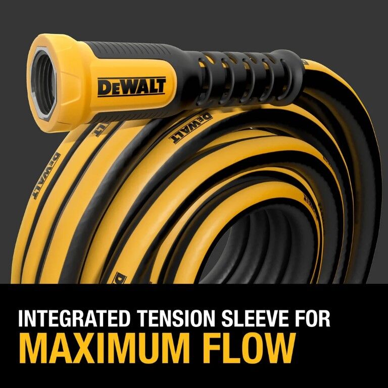 DEWALT Professional Grade Heavy-Duty Water Hose, 500 PSI, 5/8-In x 50-Ft