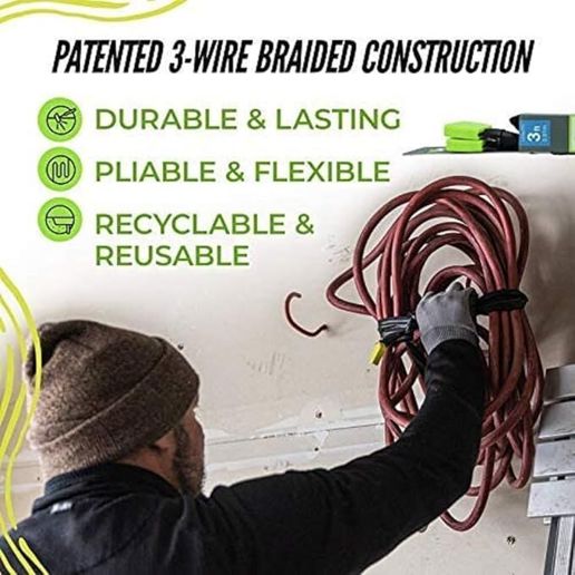 Twisted Goat Industrial Steel Core Twist Ties Starter Pack, 3-Ft / 6-Ft / 10-Ft, 3-Pk