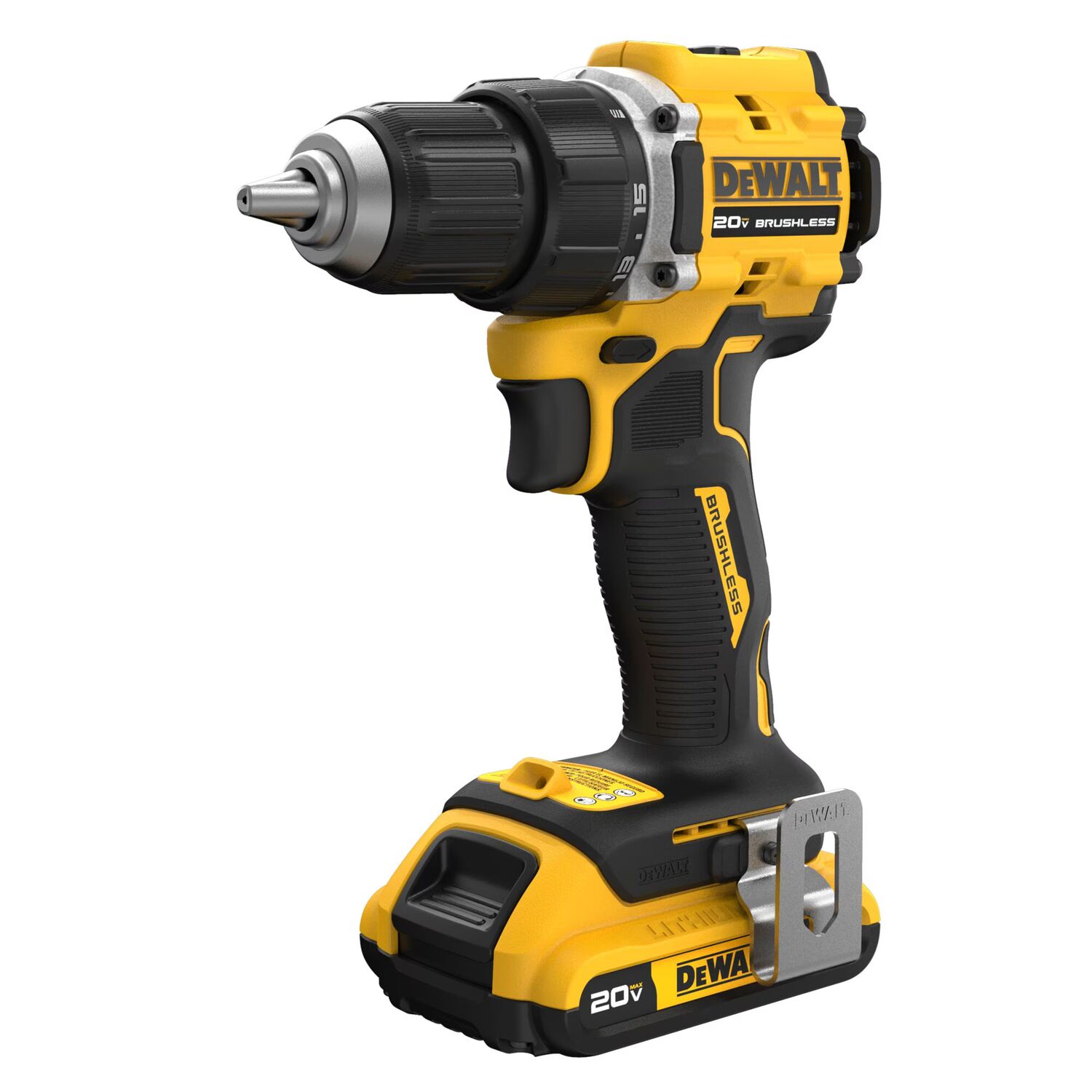 DEWALT Atomic 20-V Max Brushless Drill Driver Kit, 1/2-In