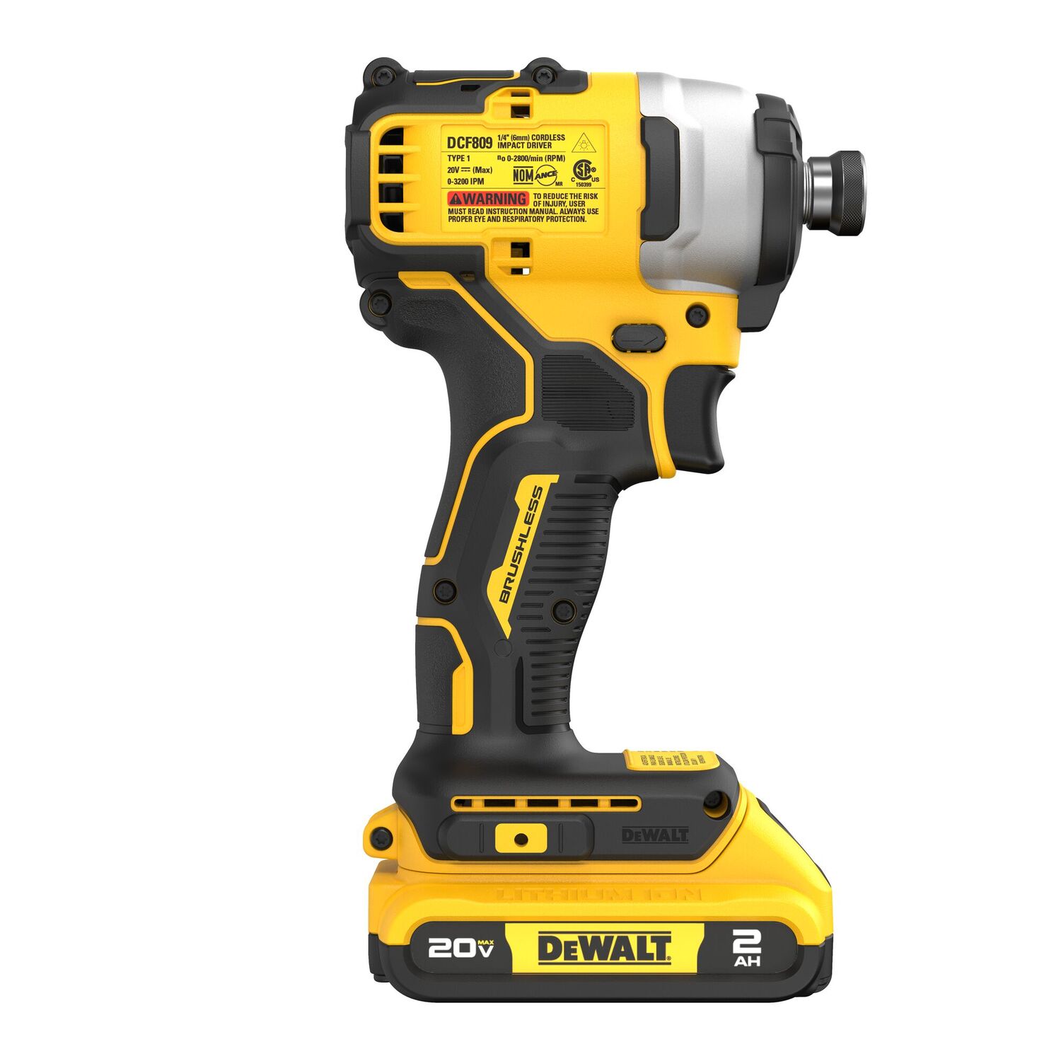 DEWALT Atomic 20-V Max Brushless Compact Impact Driver Kit, 1/4-In
