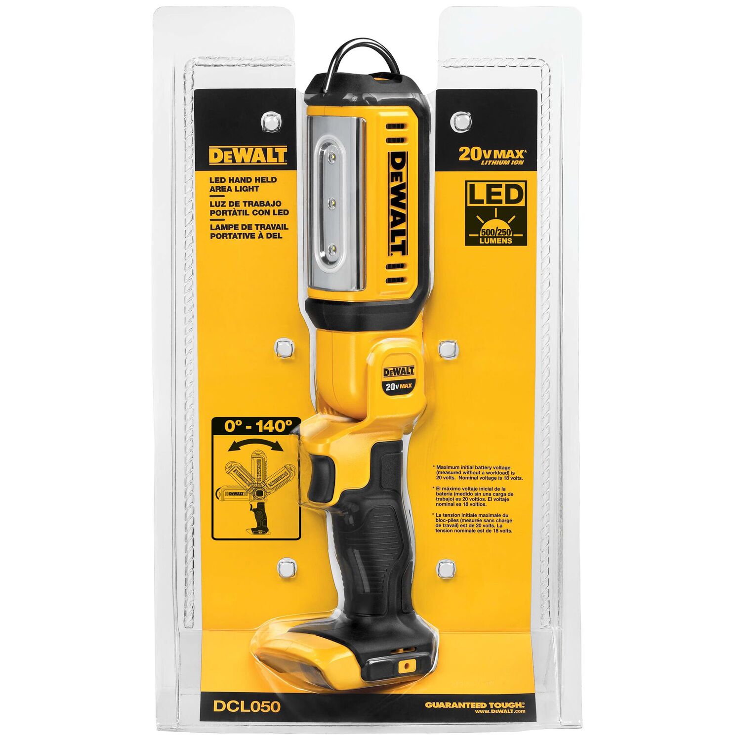 DEWALT 20-V Max LED Hand Held Area Light, 1000-Lm (Tool Only)