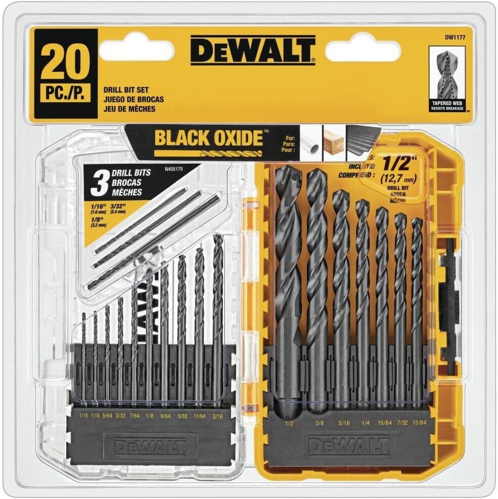 DeWALT Black And Gold Drill Bit Set, 20-Pc