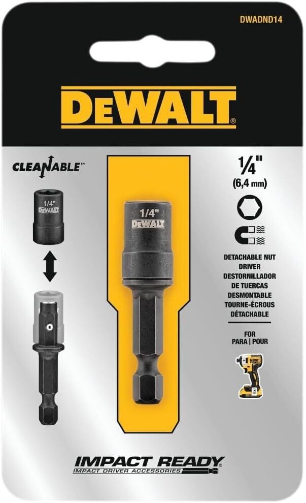 DEWALT Detachable Nut Driver, 1/4-In