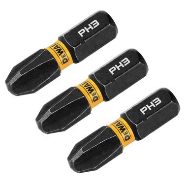 DEWALT FLEXTORQ Impact Screwdriving Bits, PH3, 3-Pk