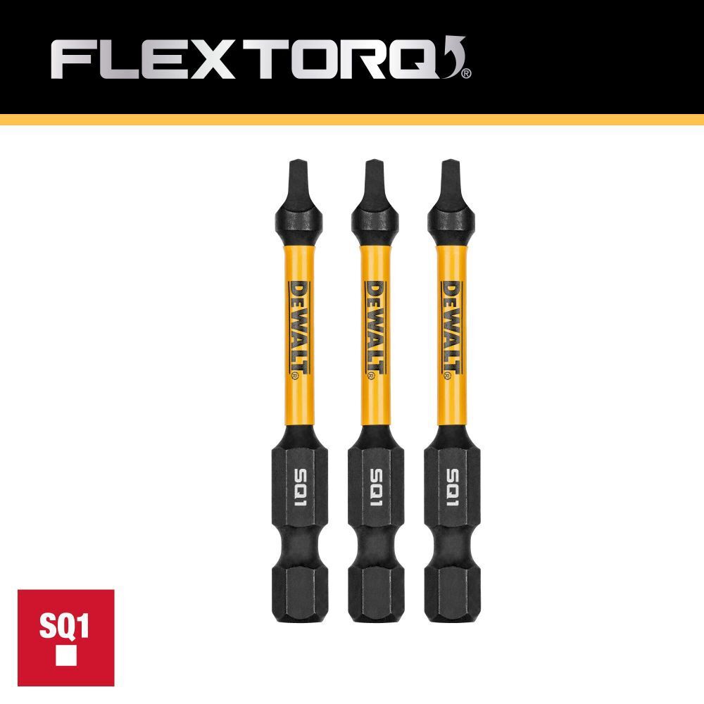 DEWALT FlexTorq Bits For SQ1, 2.25-In, 3-Pk