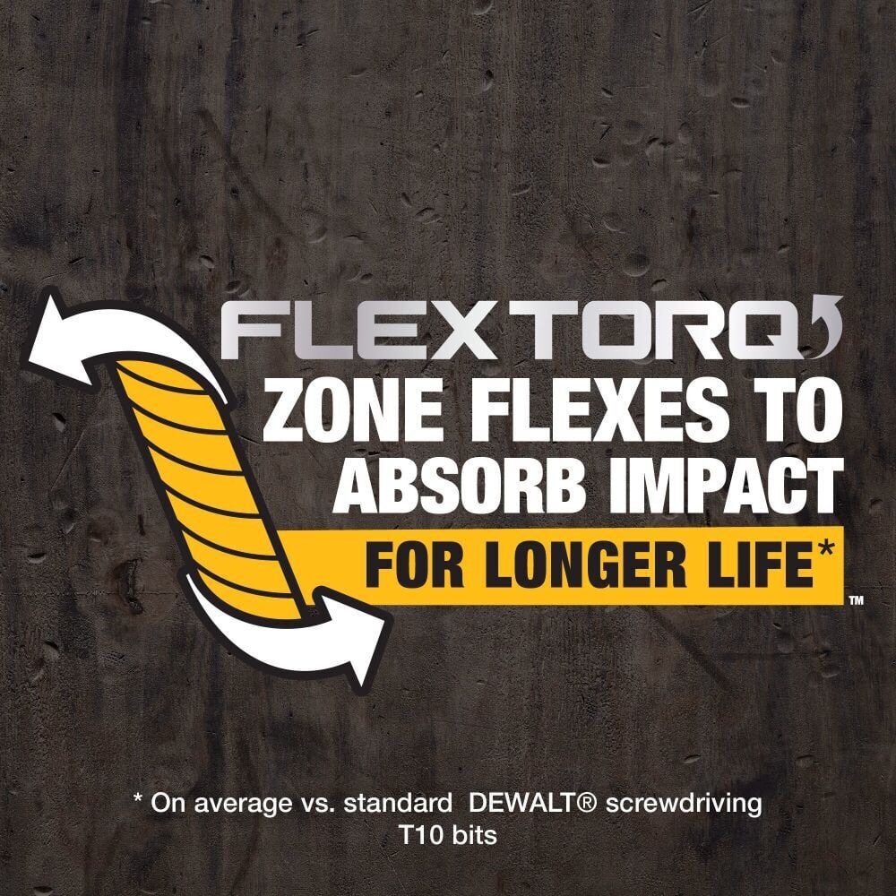 DEWALT FlexTorq Bits For Torx T10, 2.25-In, 3-Pk