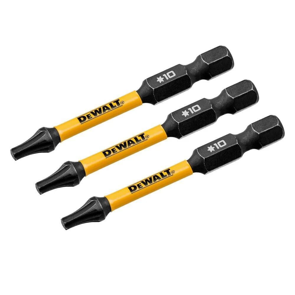 DEWALT FlexTorq Bits For Torx T10, 2.25-In, 3-Pk