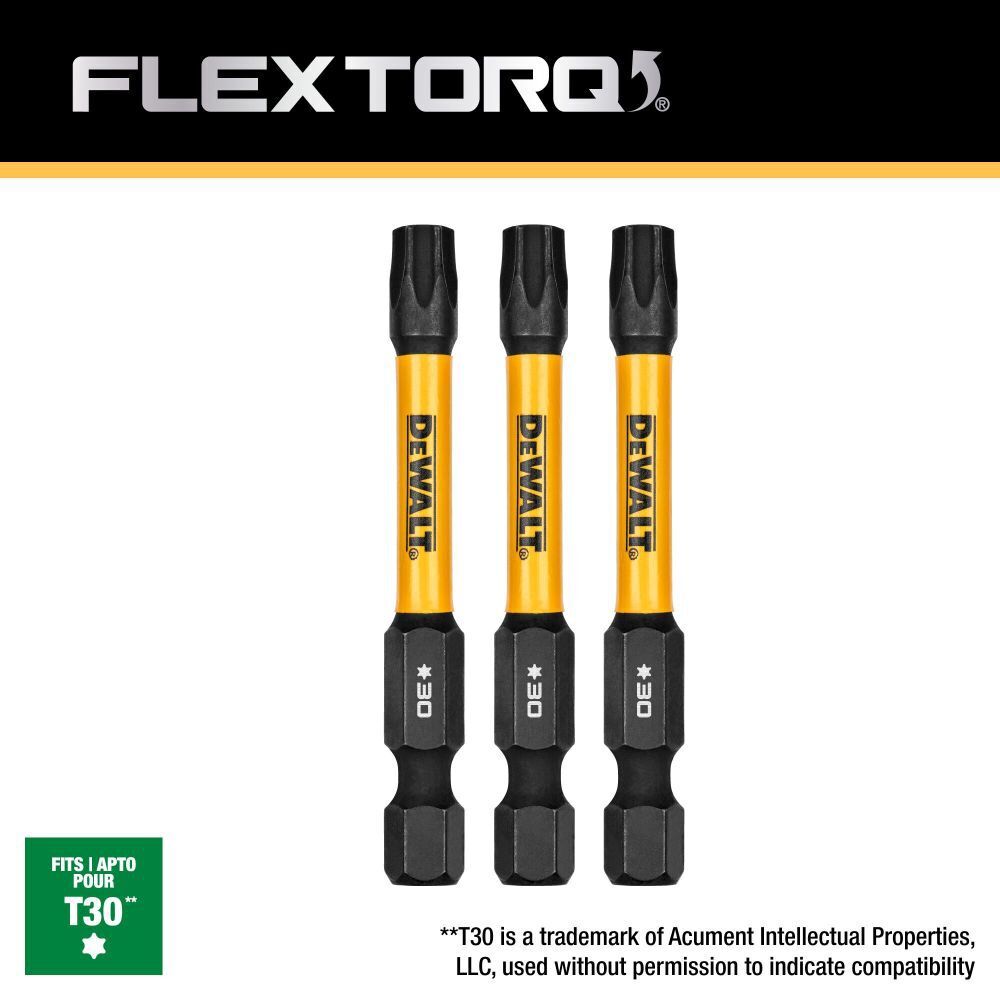 DEWALT FlexTorq 2.25-In Star-30, 3-Pk