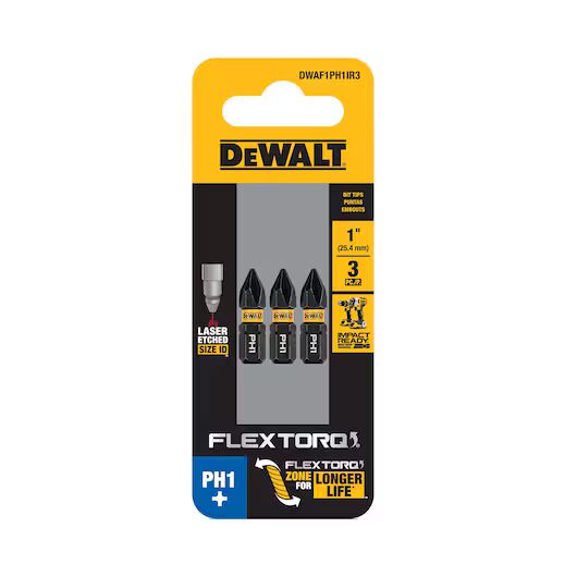 DEWALT FLEXTORQ Impact Screwdriving Bits, 100-Pc