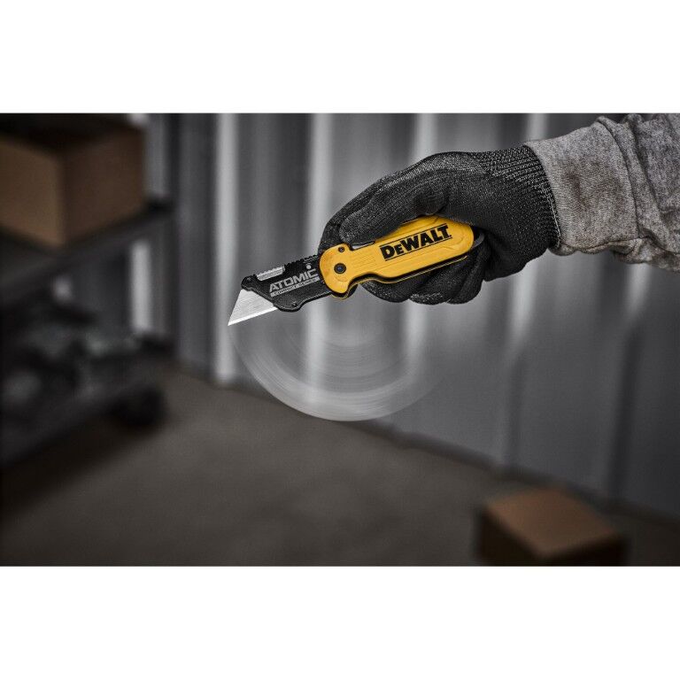 DEWALT Atomic Compact Series Push And Flip Folding Utility Knife