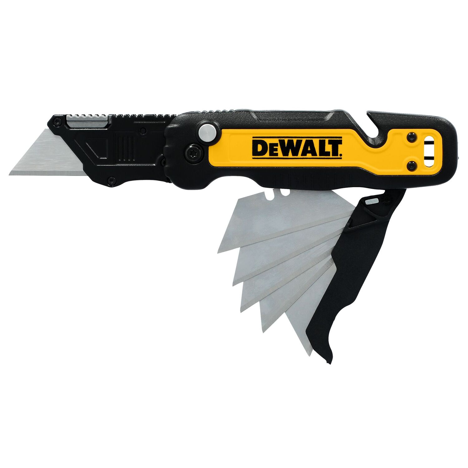 DEWALT Push And Flip Folding Utility Knife With Storage