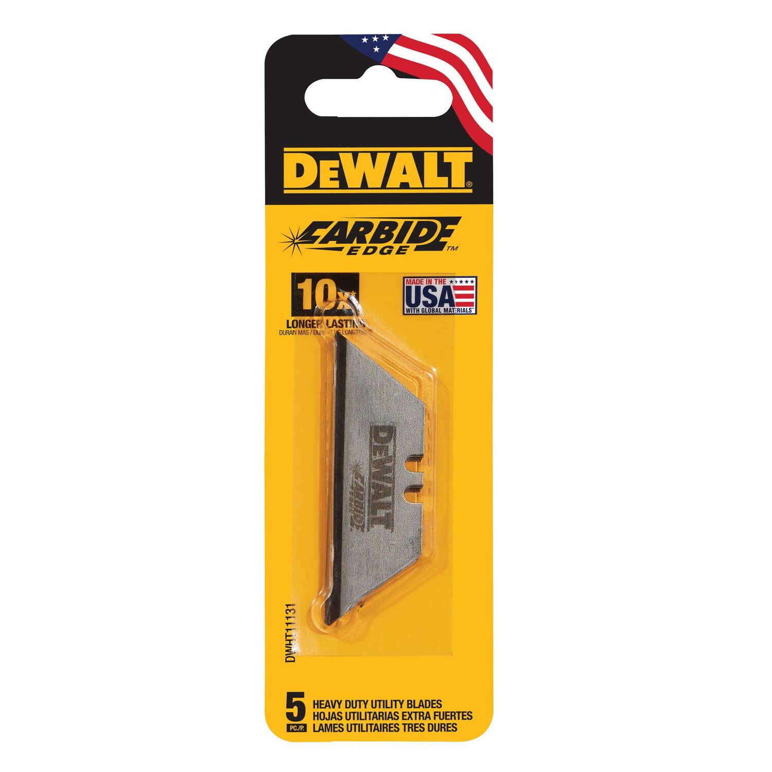 DEWALT Carbide Utility Blades, 5-Pk