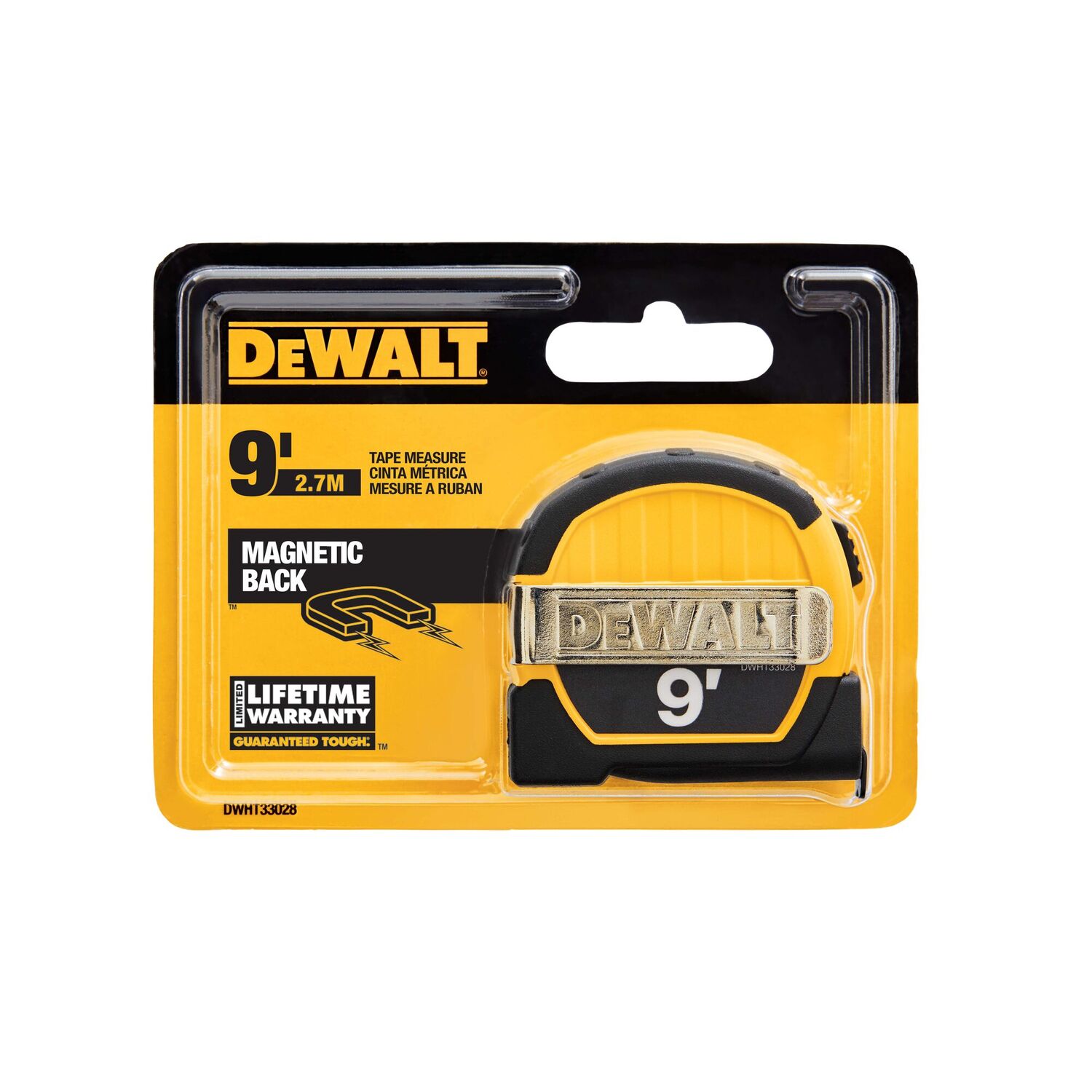 DEWALT Magnetic Pocket Tape Measure, 9-Ft