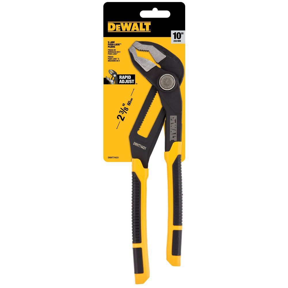 DEWALT Push Lock V-Jaw Plier, 10-In