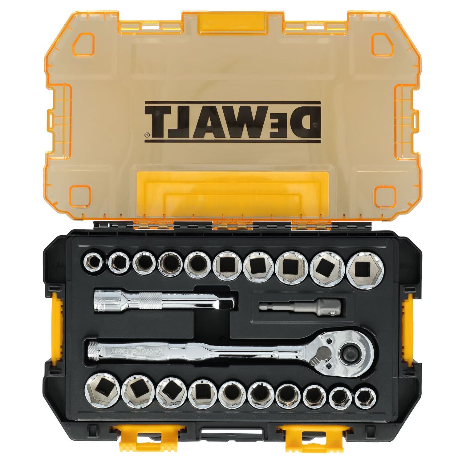 DEWALT Toughseries Tough Box 1/2-In Drive Mechanics Tool Set, 23-Pc
