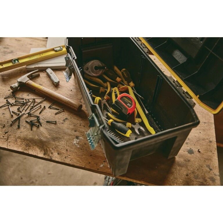 Stanley High-Visibility LEVERLOCK Tape Measure, 25-Ft