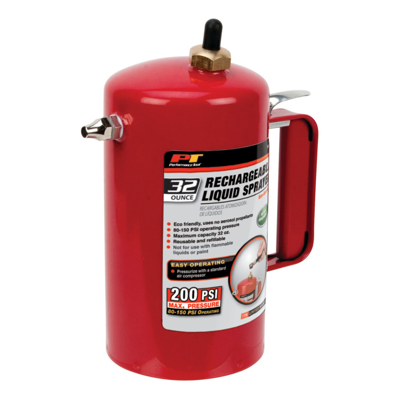 Performance Tool Non-Aerosol Liquid Sprayer, 80-150-PSI