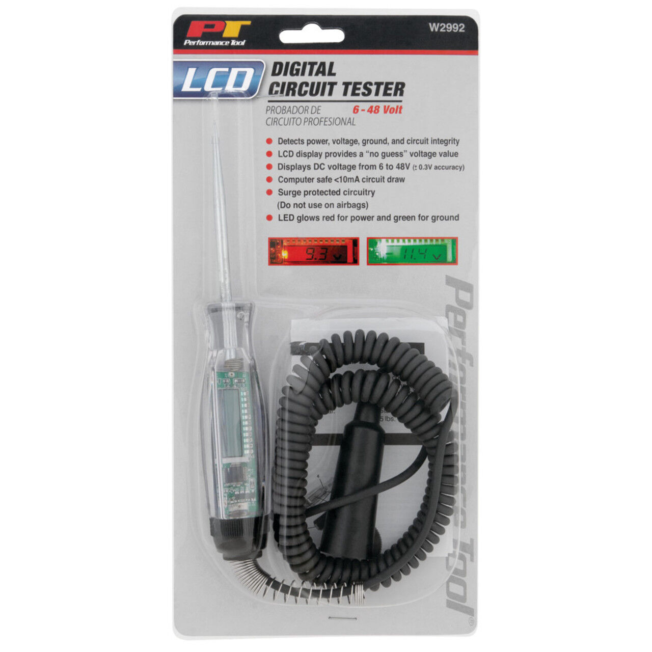 Performance Tool LCD Digital Circuit Tester