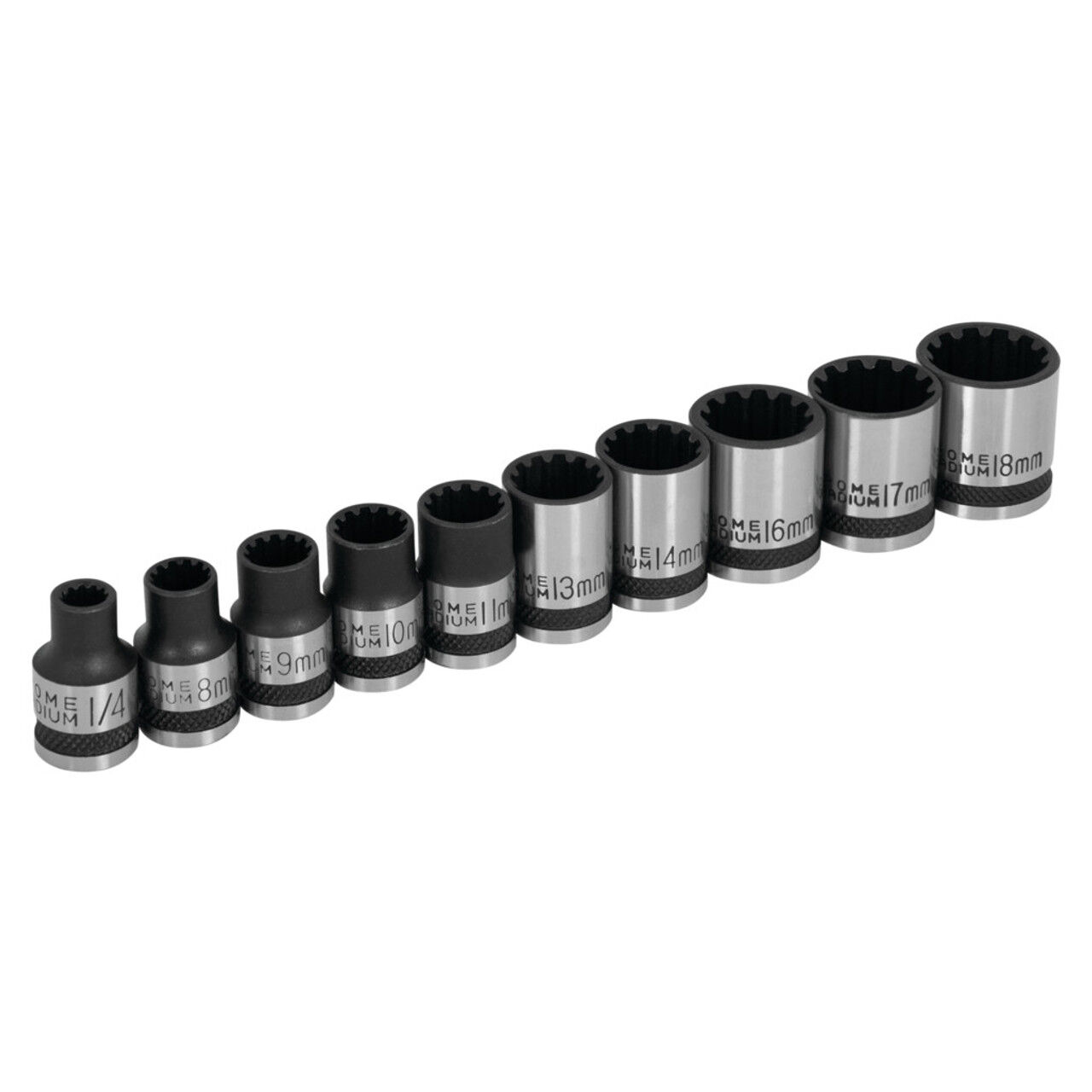 Performance Tool Dr. Spline Socket Set, 10-Pc