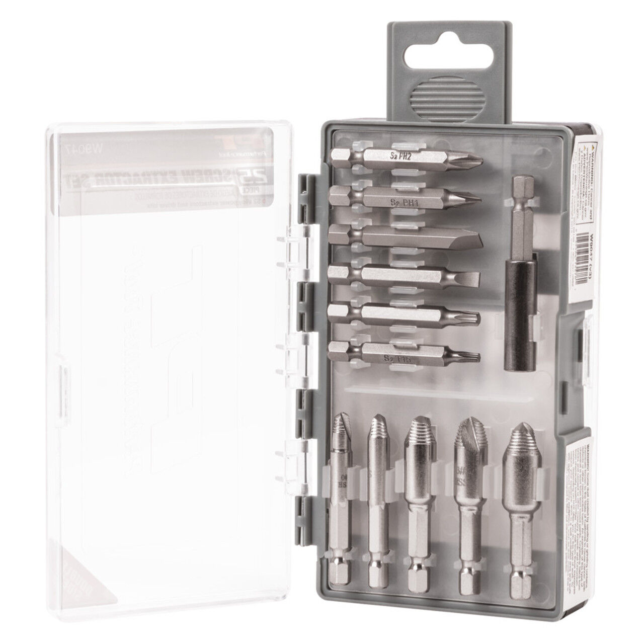 Performance Tools Damaged Screw Extractor Kit, 25-Pc