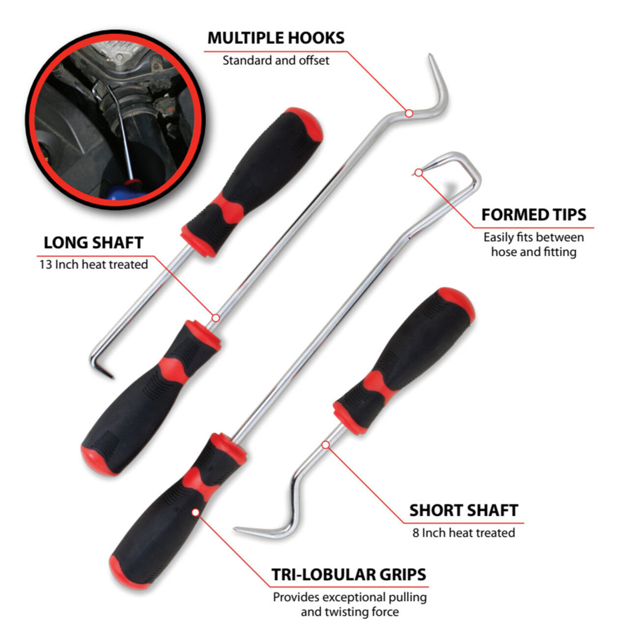 Performance Tool Hose Remover Set, 4-Pc