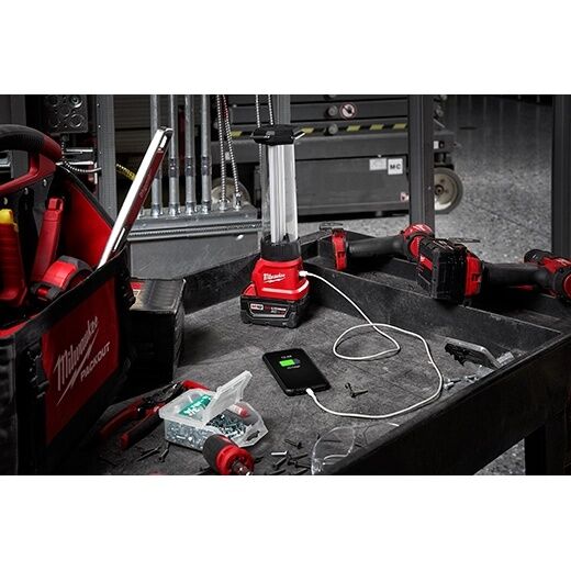 Milwaukee M18 Rover Dual-Power Cordless/Corded Triple-Panel Flood & Area Light, 4500-Lm (Tool Only)
