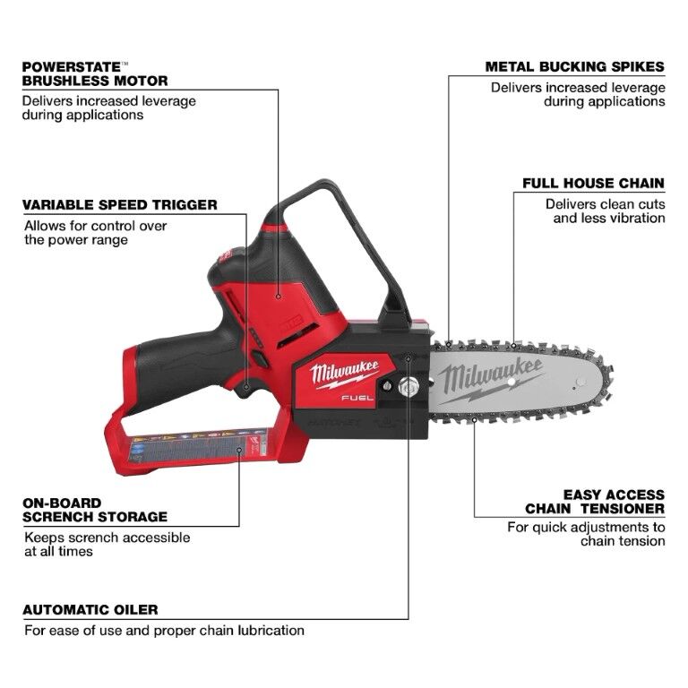 Milwaukee M12 Fuel Hatchet Pruning Saw, 6-In (Tool Only)