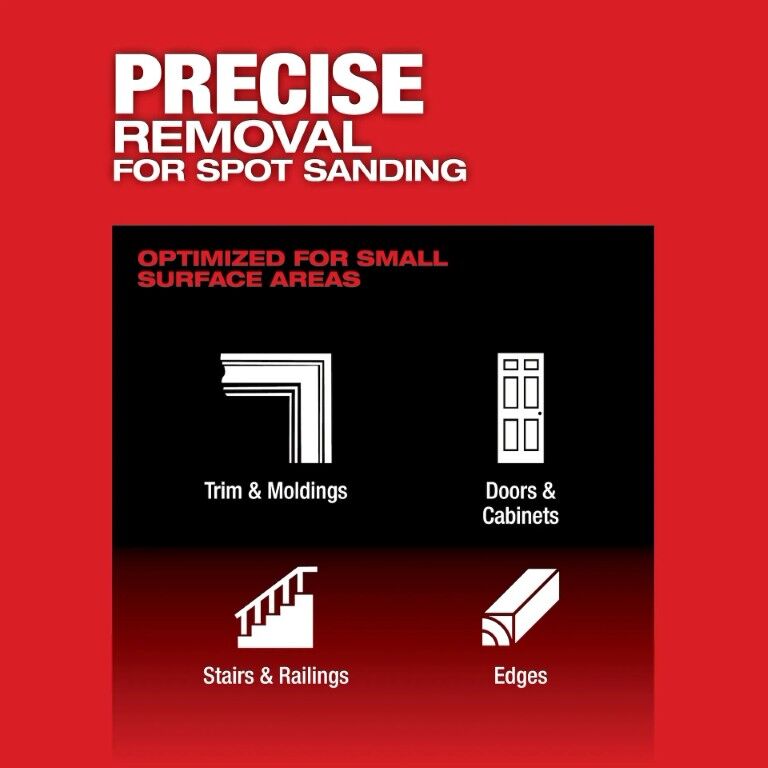 Milwaukee M12 Fuel Random Orbital Detail Sander, 3-In (Tool Only)