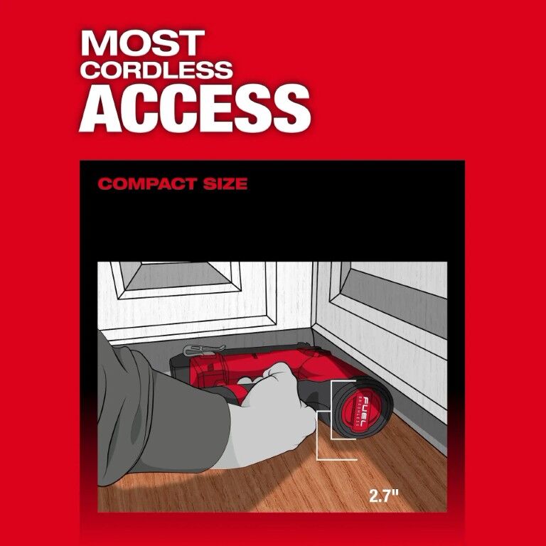 Milwaukee M12 Fuel Compact Brad Nailer, 18-Gauge (Tool Only)