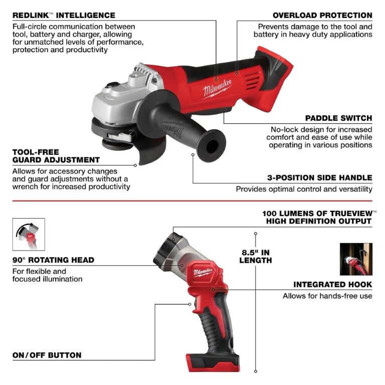 Milwaukee M18 Cordless Lithium-Ion 6-Tool Combo Kit