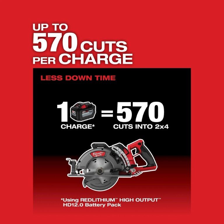 Milwaukee M18 Fuel Rear Handle Circular Saw, 7 1/4-In (Tool Only)