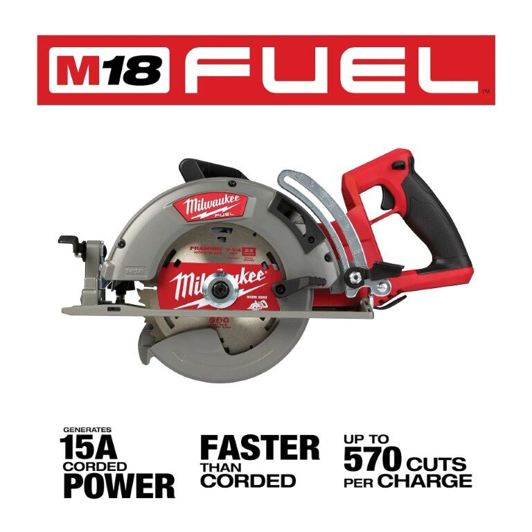Milwaukee M18 Fuel Rear Handle Circular Saw, 7 1/4-In (Tool Only)