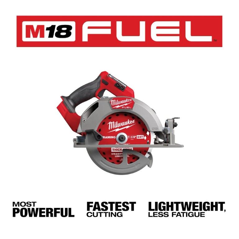 Milwaukee M18 Fuel Circular Saw, 7 1/4-In (Tool Only)