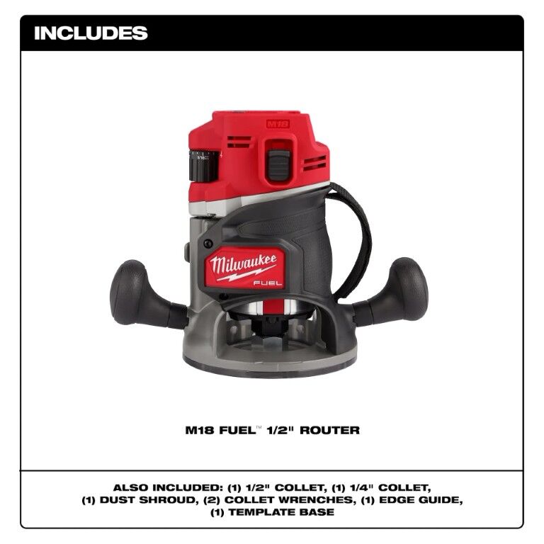 Milwaukee M18 Fuel Router, 1/2-In (Tool Only)