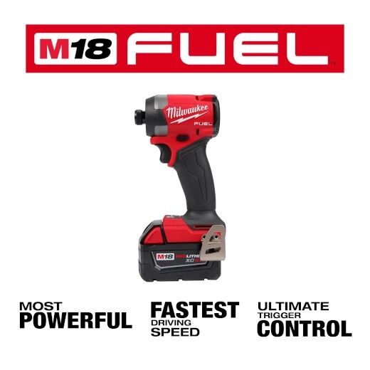 Milwaukee M18 Fuel Hex Impact Driver Kit, 1/4-In