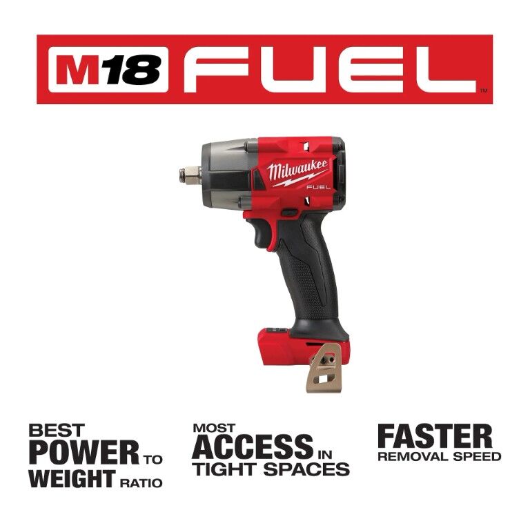 Milwaukee M18 Fuel Mid-Torque Impact Wrench With Friction Ring, 1/2-In (Tool Only)