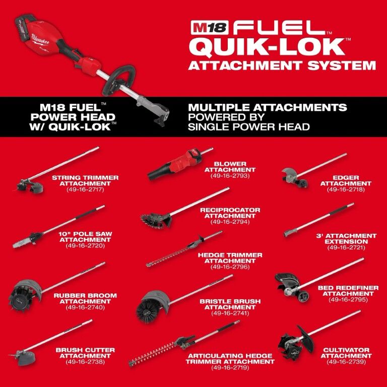 Milwaukee M18 Fuel Quik-Lok Power Head (Tool Only)