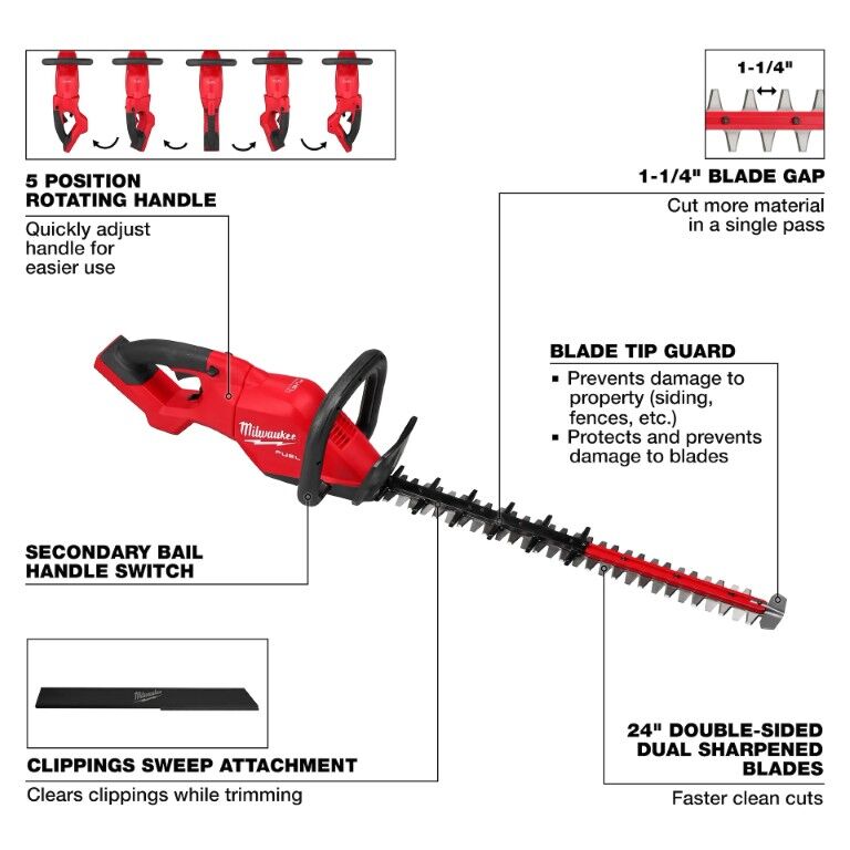 Milwaukee M18 FUEL 24-In Hedge Trimmer