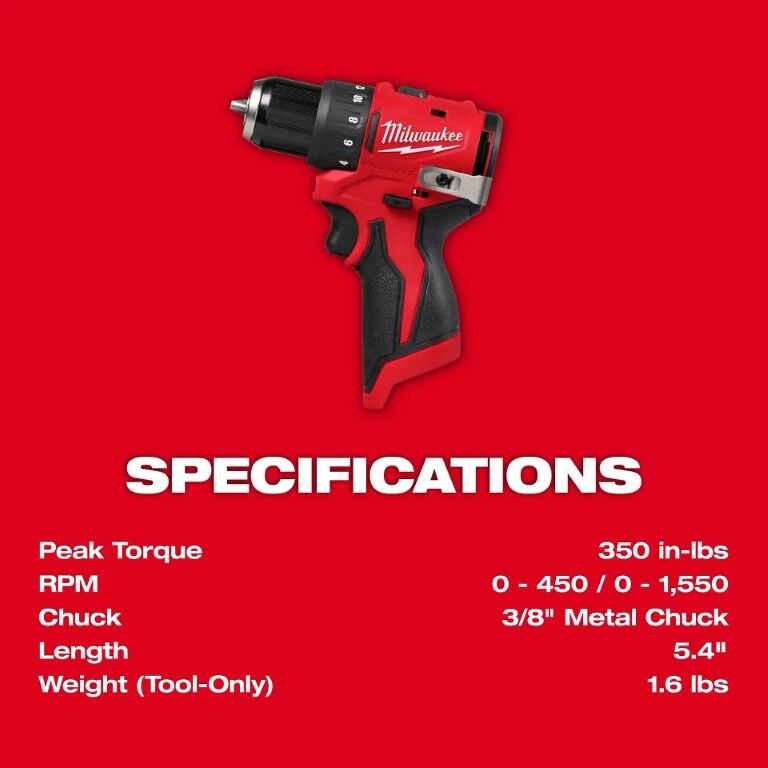 Milwaukee M12 Subcompact Brushless Drill Driver & Impact Driver 2-Tool Combo Kit