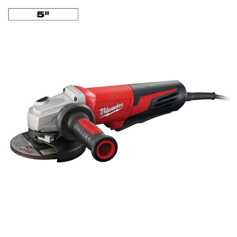 Milwaukee Small Corded Lock-On Paddle Angle Grinder, 5-In