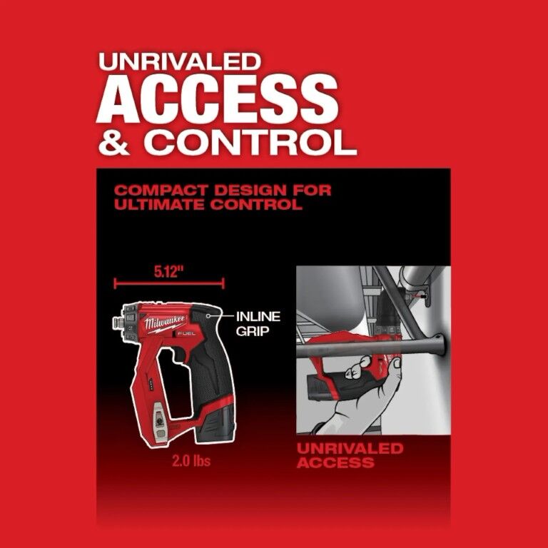 Milwaukee M12 Fuel Installation Drill Driver Kit, 1/4-In & 3/8-In