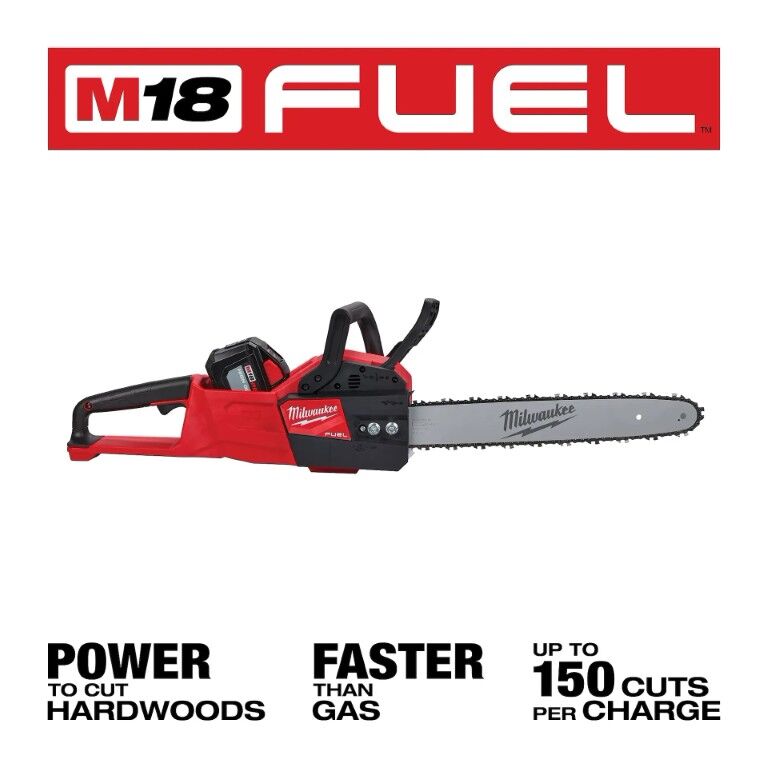 Milwaukee M18 Fuel 16 in. Battery Powered Chainsaw Kit
