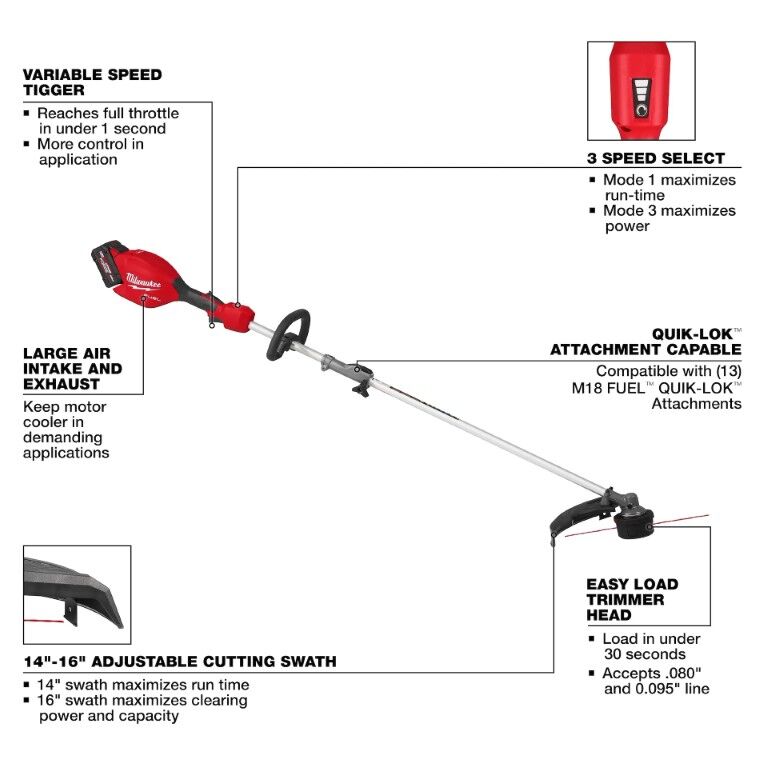 Milwaukee M18 Fuel String Trim Kit