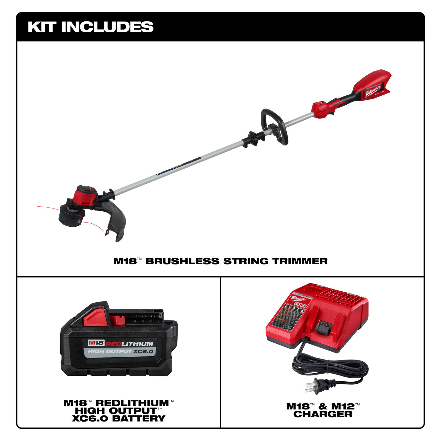 Milwaukee M18 Brushless String Trimmer Kit