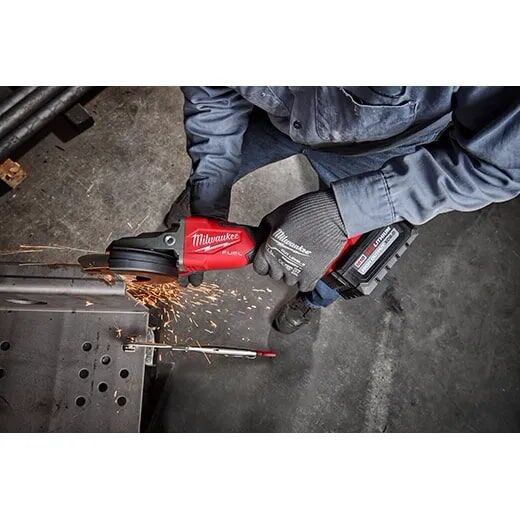 Milwaukee M18 FUEL 5-In Slide Switch Lock-On Flathead Braking Grinder