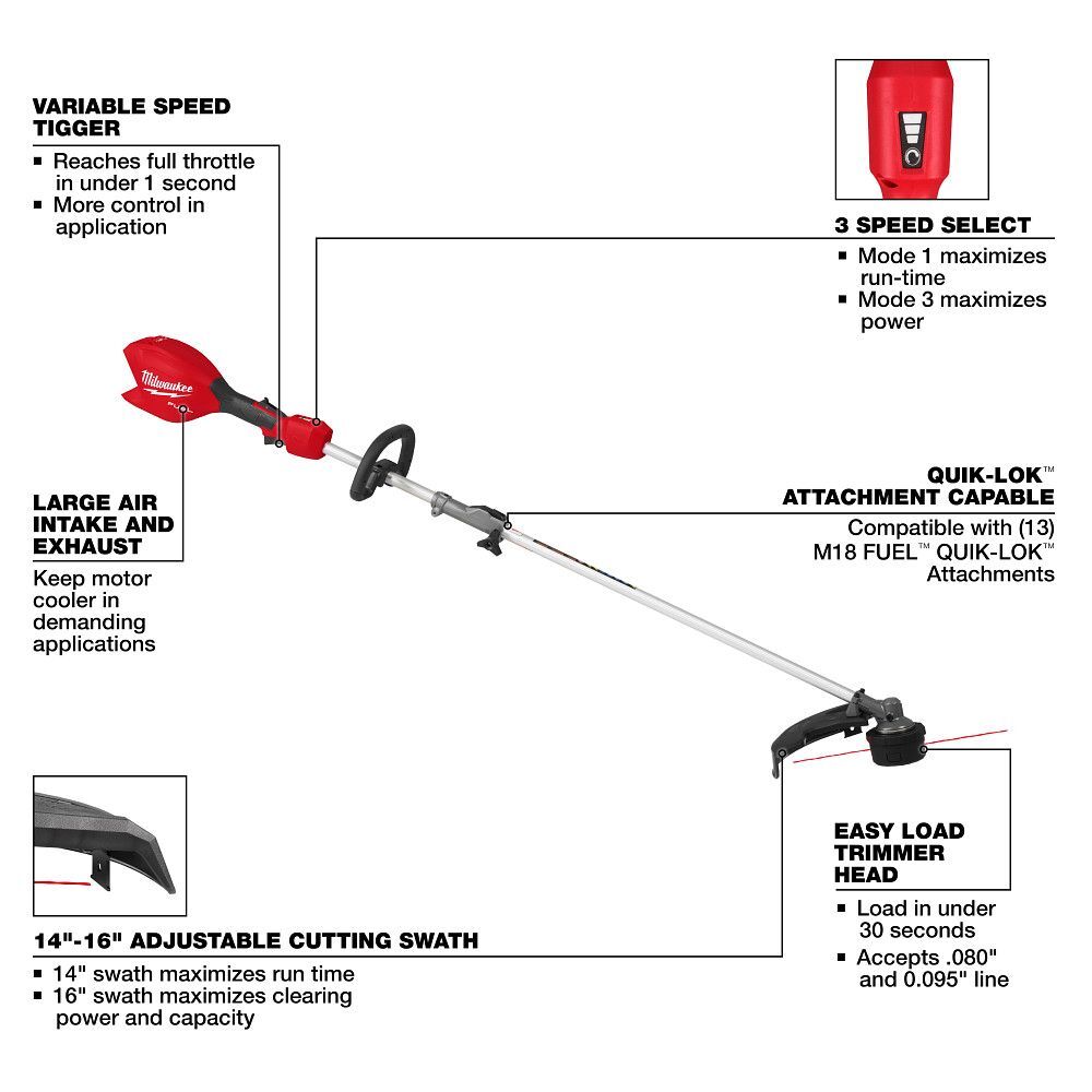 Milwaukee M18 FUEL String Trimmer with QUIK-LOK