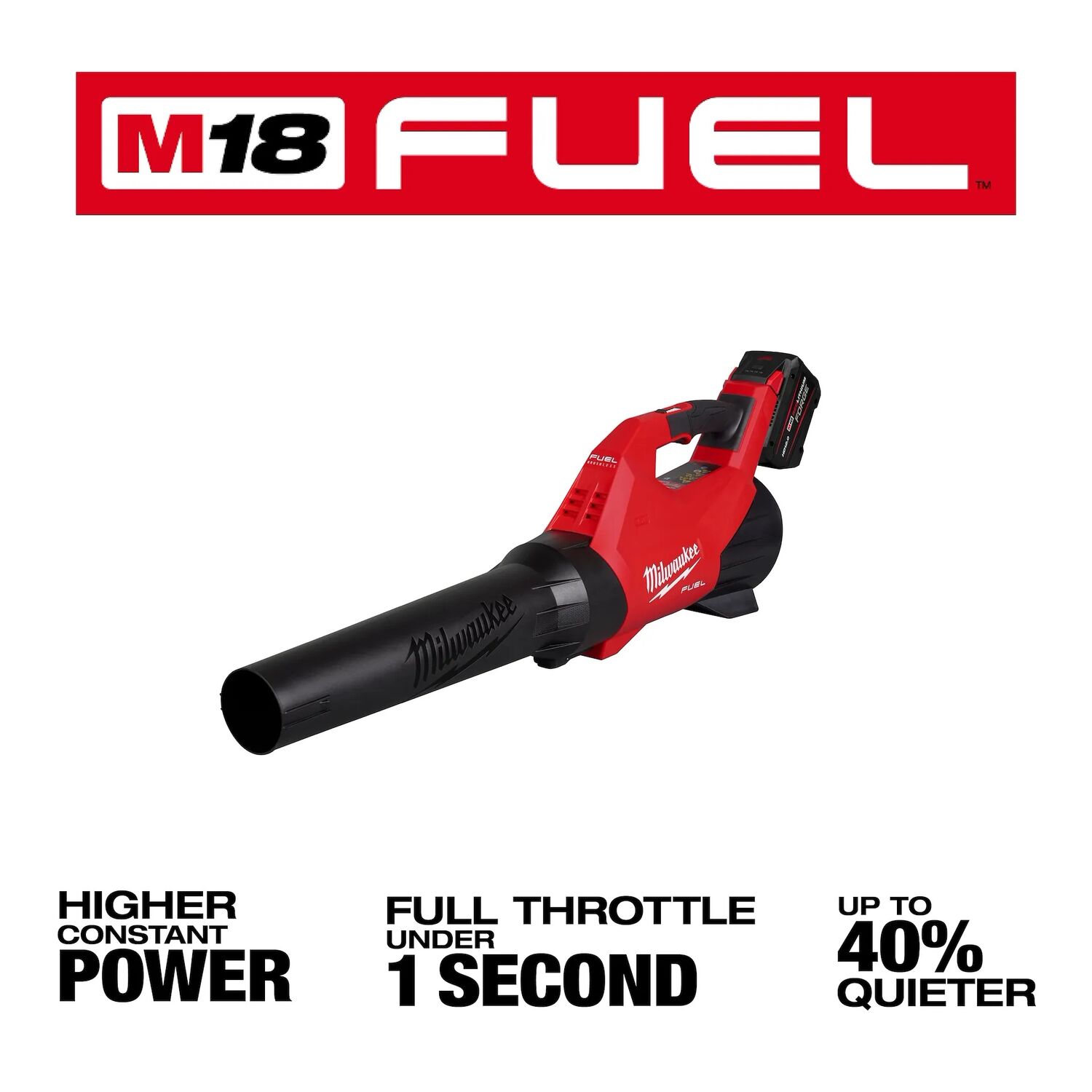 Milwaukee M18 Fuel Battery Powered Handheld Blower Kit, 500 CFM