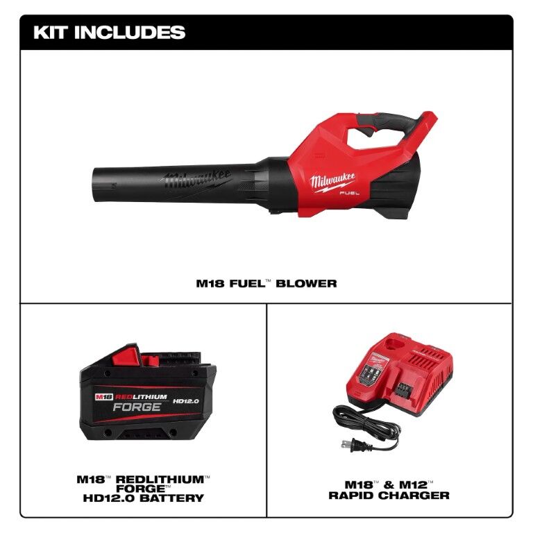 Milwaukee M18 Fuel Battery Powered Handheld Blower Kit, 500 CFM